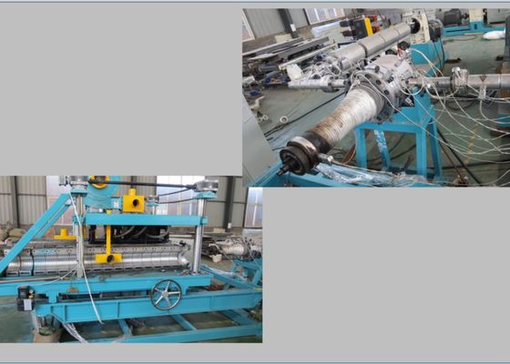 Chaîne de production en plastique ondulée à mur unique du tuyau 35kgh