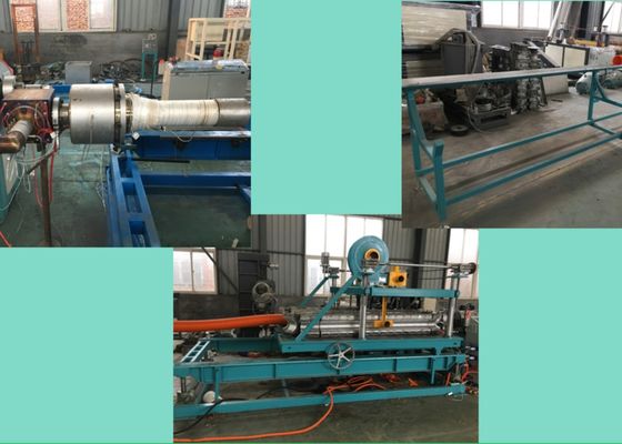 machine renforcée flexible de tuyau de fil d'acier de machine de tuyau du PE 50-100kg/H