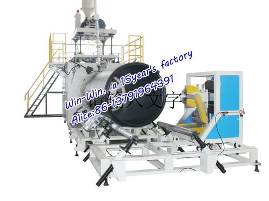 L'enroulement en spirale de HDPE d'ossature a ridé la chaîne de production d'extrusion de tuyau