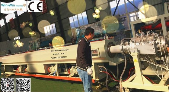 Chaîne de production électrique d'extrusion de tuyau de PVC de conduit vis profonde