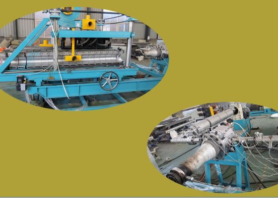 Chaîne de production en plastique ondulée à mur unique du tuyau 35kgh