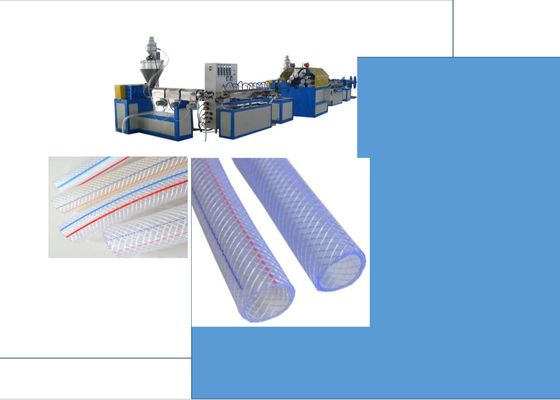 tuyau flexible de tissu-renforcé de l'eau de PVC 50kg/h faisant la machine