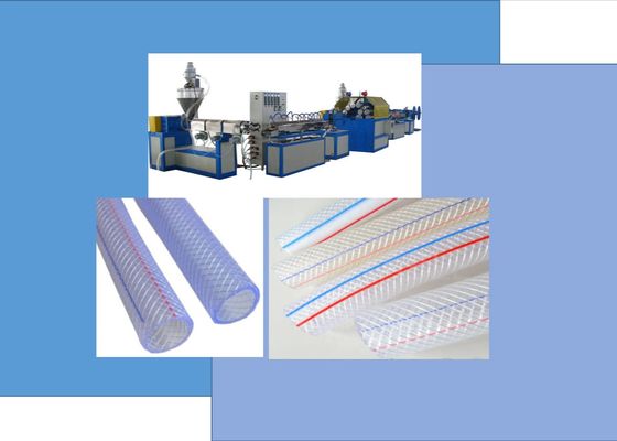 tuyau flexible de tissu-renforcé de l'eau de PVC 50kg/h faisant la machine