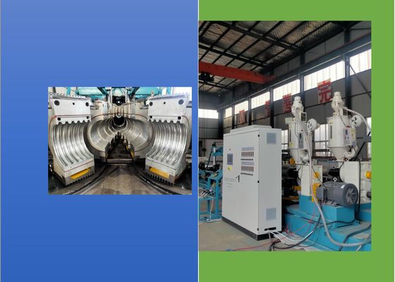 Double chaîne de production en plastique de tuyau de PLC 50kg/H de vis