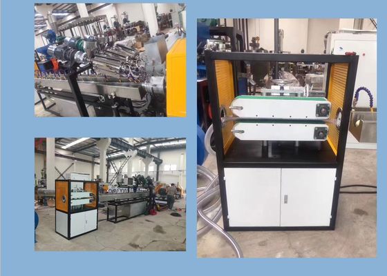 Le double PLC de PVC de HDPE de mur a ridé la ligne d'extrusion de tube