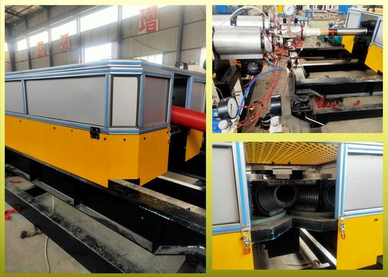 ligne ondulée en spirale d'extrusion de tuyau de 100kw 300kg/H