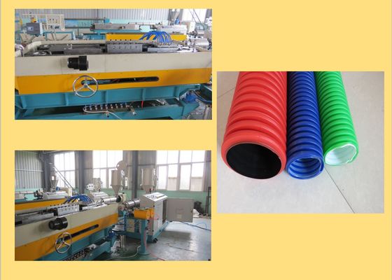 Double PVC 750kg/H de mur a ridé l'extrudeuse de tuyau d'eaux d'égout