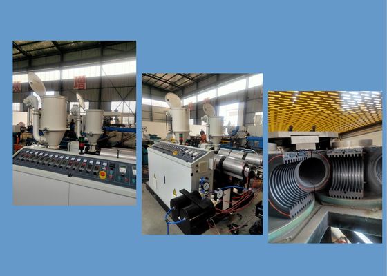 100kw intégral 12m/Min Corrugated Drain Pipe Extruder