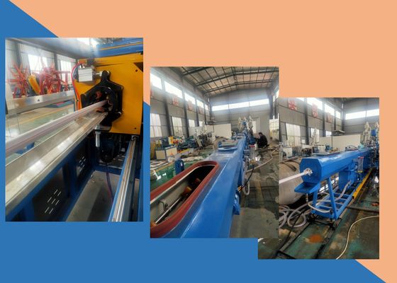 160kg/h PPR trois couches de HDPE de tuyau de ligne une alimentation d'extrusion