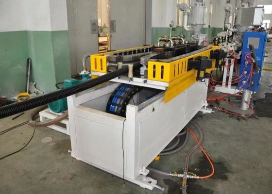 Ligne ondulée d'extrusion de la machine 33L/D de tuyau de vis à mur unique de 75mm